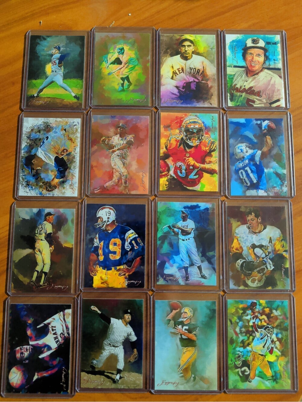 Limited Edition Edward Vela Sports Art Trading Cards 16 Cards Babe Ruth